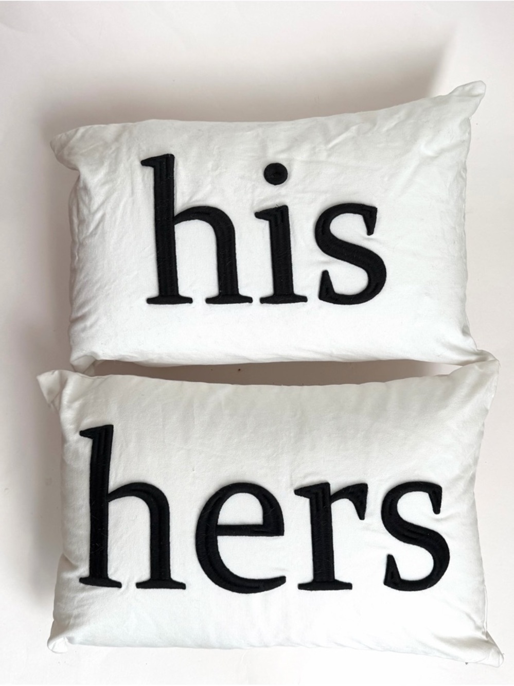 His and Hers pillow set